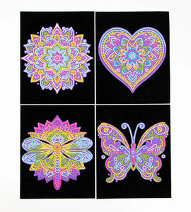 Neon Mandalas (4Pk)