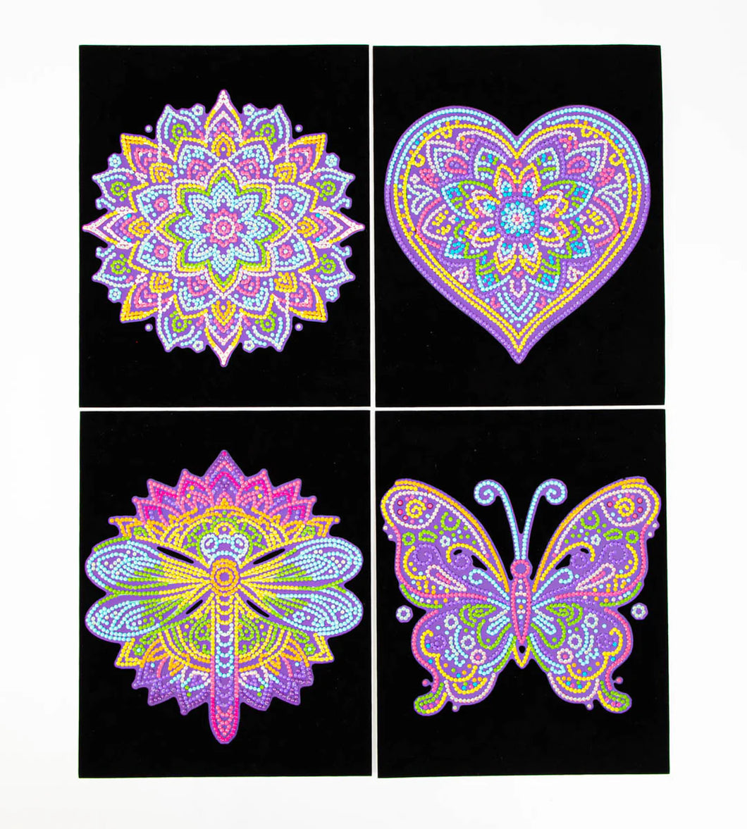 Neon Mandalas (4Pk)