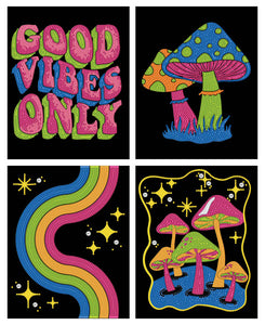 Neon Good Vibes (4Pk)