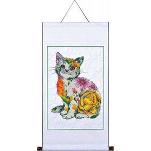 Flower Puss Scroll