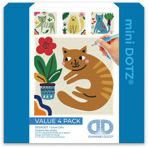 I Love Cats (4Pk) - Mini Dotz